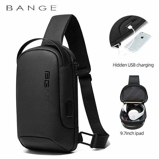 Waterproof sling shop bag for men