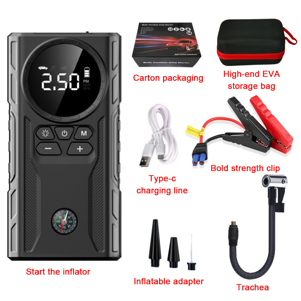 Car Jump Starter with Air Compressor 99800mAh Battery Jumper Box Charger Booster
