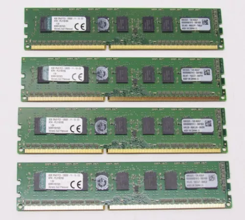Kingston 32GB (4x8GB) KTH-PL316E/8G DDR3 PC3-12800E ECC Workstation Memory