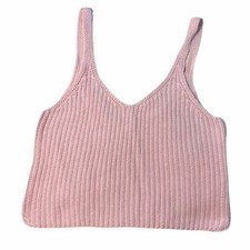 NEW American Apparel Knit Light Pink Cropped Tank
