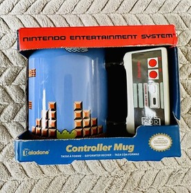SUPER MARIO: &lsquo;NES Controller&rsquo; Mug Gift Set New In Box - Excellent Condition