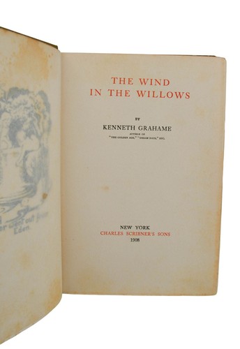 Der Wind in den Weiden ~ KENNETTH GRAHAME ~ Amerikanische Erstausgabe ~ 1. ~ 1908 - Bild 4 von 6