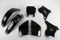 Set Plastics Motorradverkleidungen Kawasaki KX 125 - 250 1994 - 1995 Ufo Schwarz