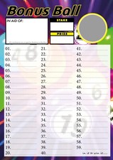 Bonus Ball Fundraising Scratch Card - 59 Square - A6 - 10 Pack - TB0107