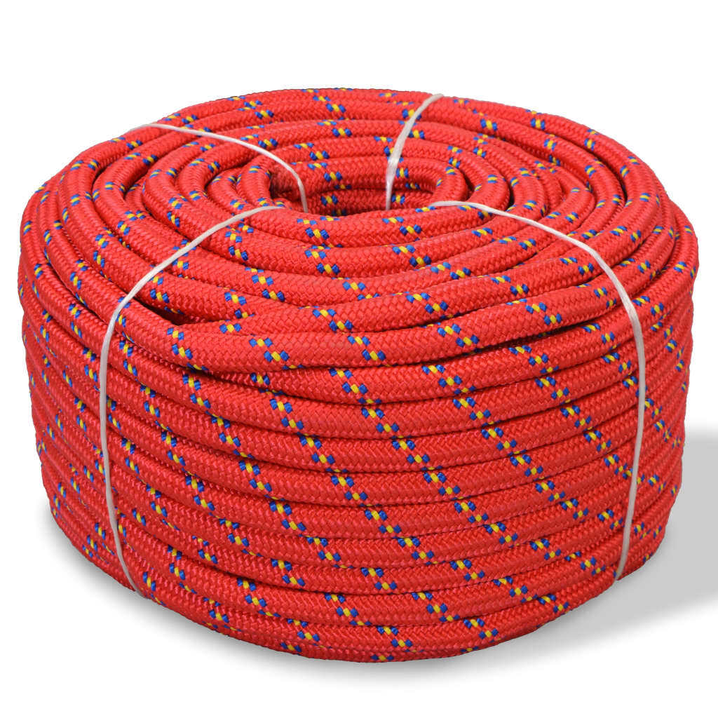 Corda Polipropilene 8mm vidaXL - 500m Rosso per Ormeggio e Rigging
