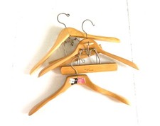 Vintage Wood Heavy Duty Hangers Setwell Esquire Suit Wooden Pant Skirt Coat