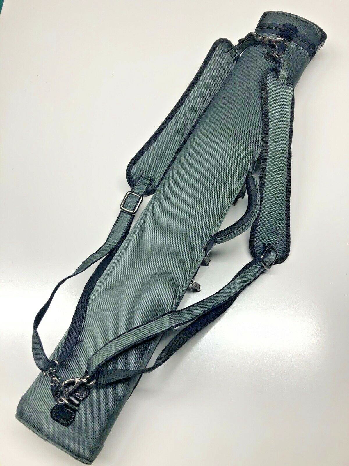 J&J Grey 3 Butt 4 Shaft 3x4 / 2x5 Duranylon Pool Cue Case With Backpack