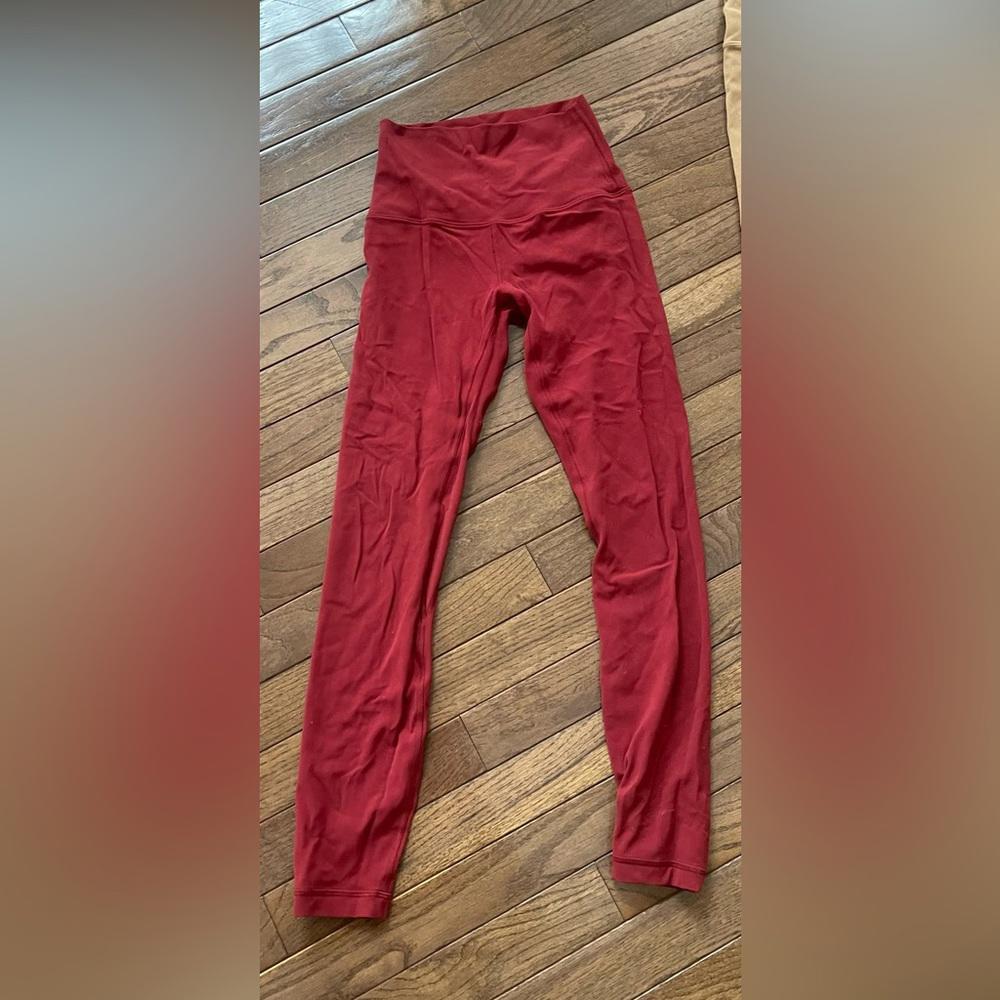 Dark red lululemon align pants size