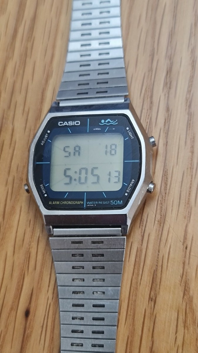 Mega Rare Casio AA-92W Module 103 Blue Thunder Alarm Chronograph