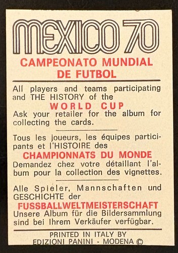 PANINI WORLD CUP 1970 CZERWONY/CZARNY - WYBIERZ SWOJE KARTY - Zdjęcie 326 z 348