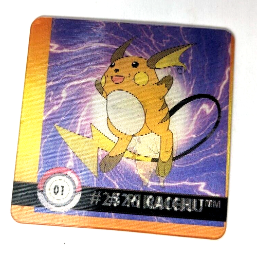 1999 Artbox Pokemon Action Flipz Premier Ed. #1 Pikachu/Raichu Lenticular Card - Picture 2 of 3