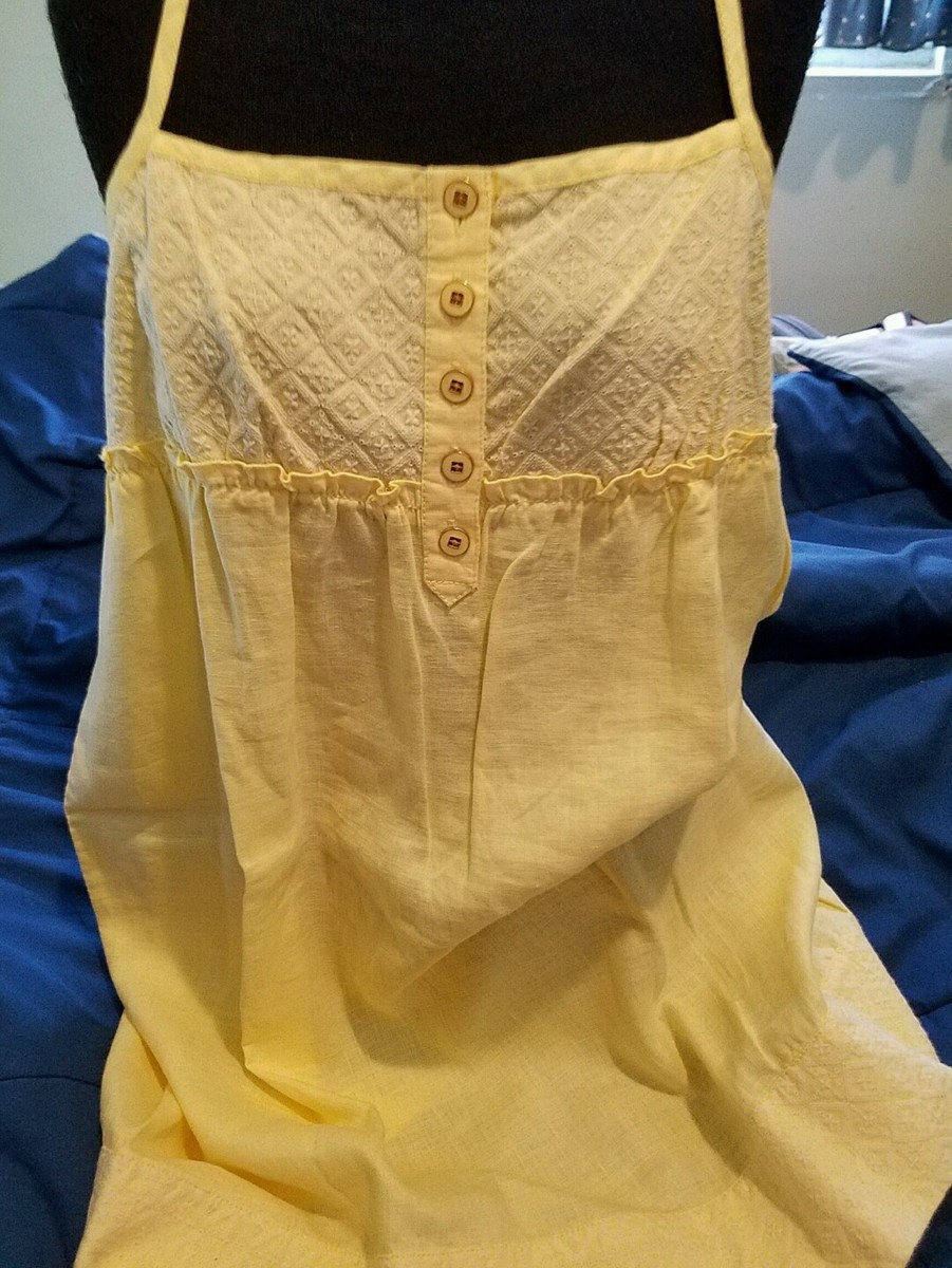 Juicy Couture Yellow Linen Sun Dress 12 NWT