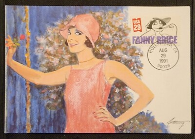 FDC Maxi Card Maximum 1991 Fanny Brice Stamp Scott 2565 M56