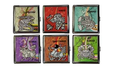 Eclipse Zodiac Metal Cigarette Cases Fold Open King Size (2pcs)