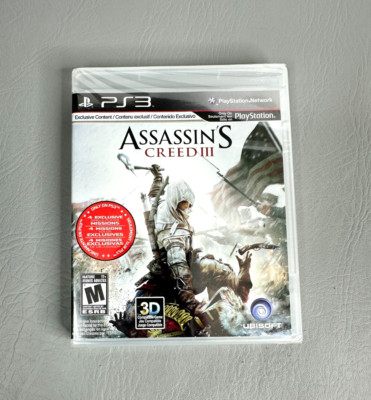 Assassin's Creed III 3 (Sony PlayStation 3, 2012) PS3 Brand New Not for Resale