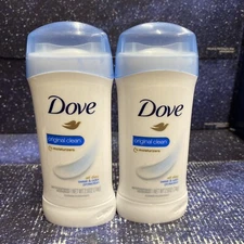 2 X Dove Original Clean Antiperspirant Deodorant Sweat Odor Protection 2.6 Oz