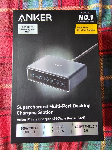 Anker Prime Charger 200W 6-Port GaN Charging Station Fast Charging USB C Charger - 第 2/7 張圖片