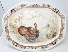 Johnson Bros BARNYARD KING Thanksgiving 20.25 Large Turkey Serving Platter