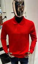 KITON Napoli Long-Sleeve Wool Polo Shirt Size 56 / 2XL 100 Authentic  New 