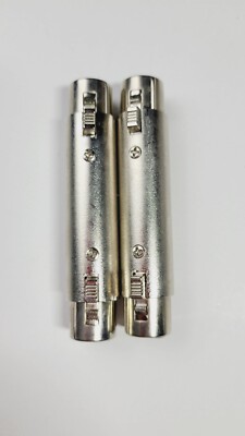 2 XLR 3-Pin Female to XLR 3-Pin Male Barrel Extension Adapter, AV-A79