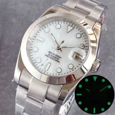 36mm Tandorio White Shell Dial Japan NH35A Automatic Mens Watch Sapphire Glass