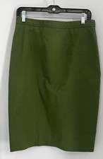 Givenchy Green/Navy blue Two-Tone Cotton Knee-Length Pencil Skirt sz 42