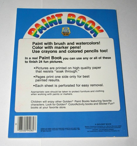 Golden GoBots Robots Cartoon Paint Coloring / Story Book VF 7.0 1985 NOS Unused - Picture 2 of 3
