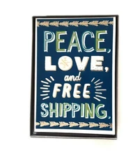 Hallmark Boxed Christmas Cards Peace Love and Free Shipping 16 Holiday Cards