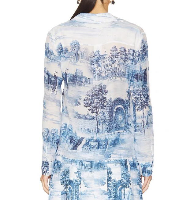 Women Alice + Olivia Silk Floral Long Sleeve Shirt Top | eBay