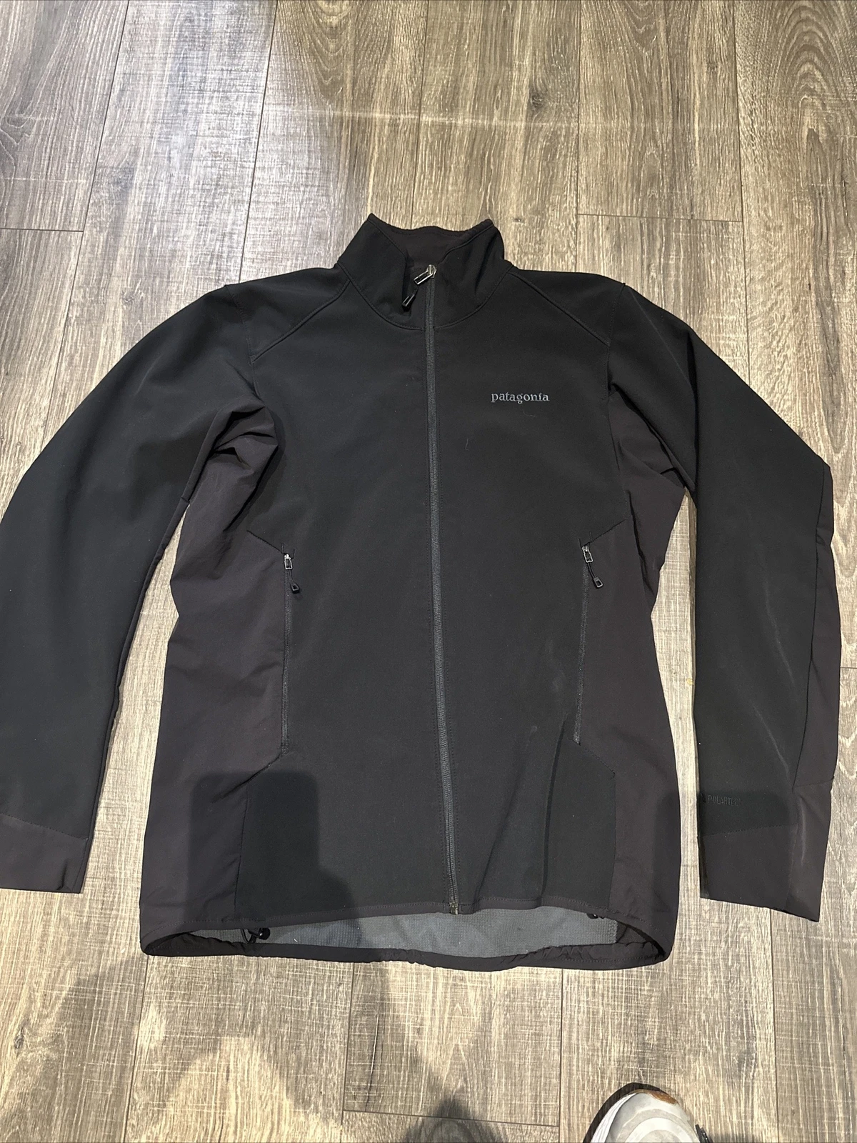 Patagonia Jacket Size Medium Black Hybrid Full Zip Polartec Thermal Interior