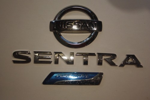 2013-2018 NISSAN SENTRA PURE DRIVE REAR TRUNK DECK LID EMBLEM SET
