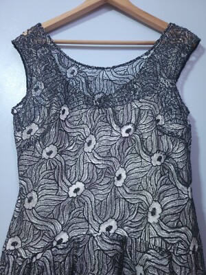 Vera Wang 2016 Embroidered Lace Fit & Flare Dress Sleeveless Size 10 | eBay