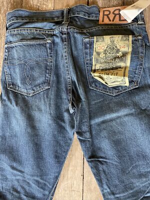 RRL Men's Jeans slim fit Japan woven selvedge Denim stillwater CON