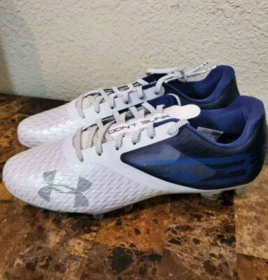 Under Armour Blur Lux MC Football Cleats Navy/White Men's Size 13.5 3023190-401