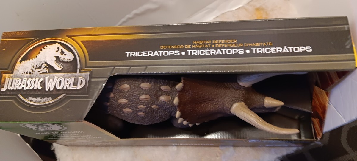 Jurassic World Dino Trackers - Mattel - Habitat Defender Triceratops - Neuf