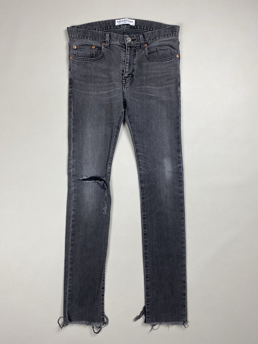 BALENCIAGA jeans 28インチ Balenciaga ladies distressed denim skinny biker jeans size 28 Made