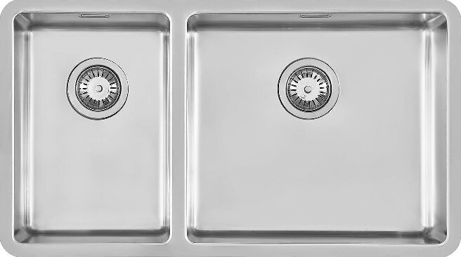 FOSTER 2205850 LAVELLO 2 VASCHE KE R15 ST INOX 80 CM