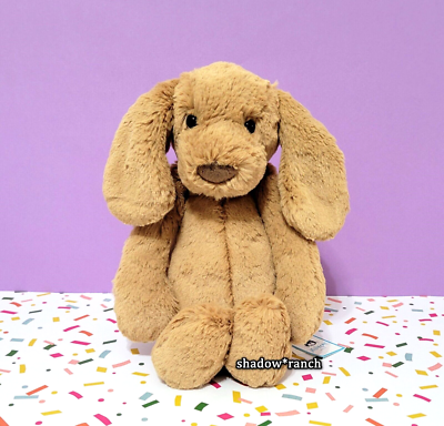 Jellycat Bashful Toffee Puppy Medium 12 Inches BAS3TPUS for sale