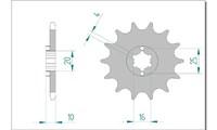 Ritzel Teilung 520 ZäHne 13 Ritzel Vorne Afam 64200-13