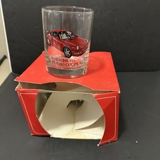 Vtg Red Porsche 911 Turbo Coupe High Ball Glasses Set Of 3 New 1992 Libby 14 Oz