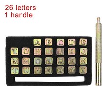26pcs Alphabet Letter Seal Metal Punching DIY Handmade Leather Craft Tool Kit