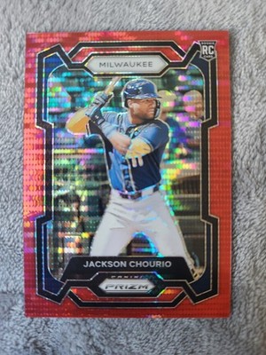 Panini 2024 Prizm Jackson Chourio Brewers #277 Red Pulsar Prizm RC 350/399