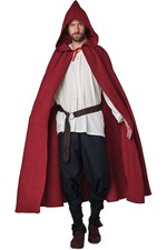 Hooded Men Cloak Medieval Renaissance Halloween 5220 033