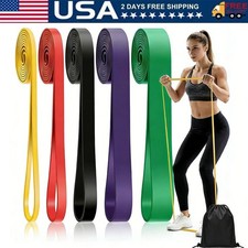 Heavy Duty Resistance Bands Set of 5  Exercise Pull up Assist Fitness Workout