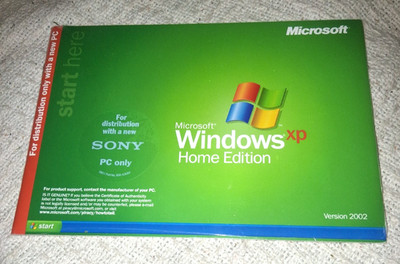 Microsoft Windows XP Home Edition 2002 Software SONY PC Factory SEALED