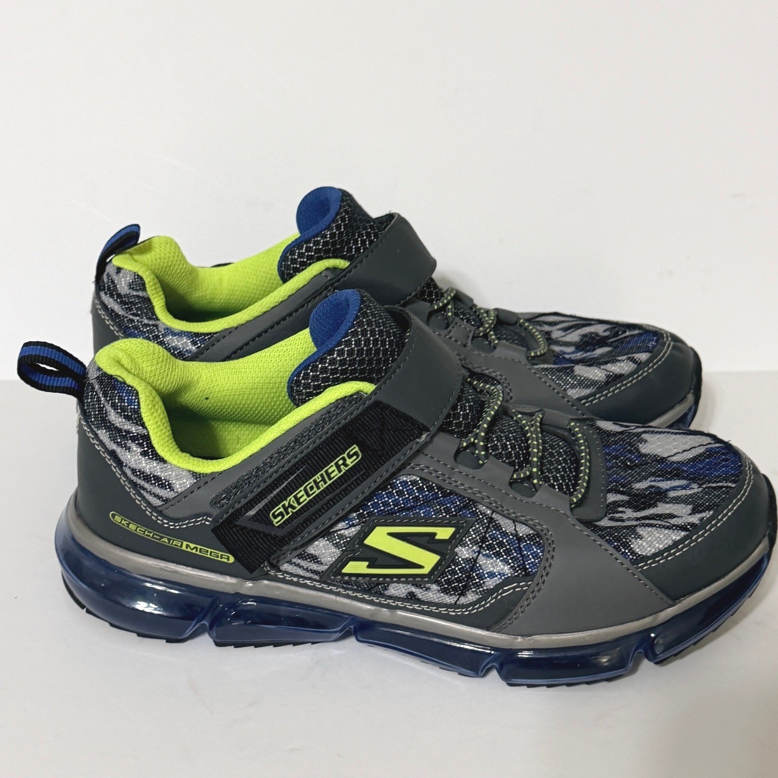 S Blue Grey Camo Memory Foam Size 5y