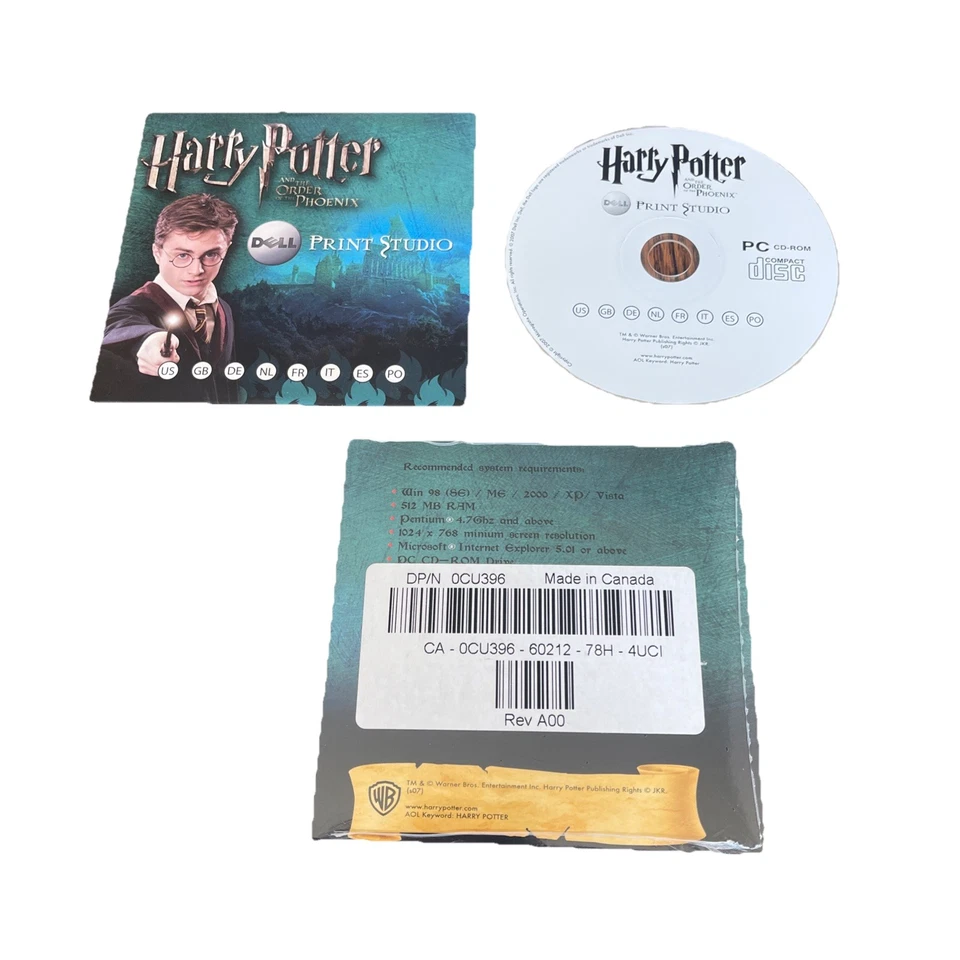 2 Lot Harry Potter and the Order of the Phoenix-Dell Print Studio-1 New 1 Used - Image 2 of 3
