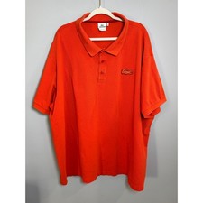 Lacoste Men Orange Short Sleeve Classic Fit Polo Shirt Size 3XL