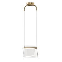 Led Pendelleuchte Esstisch 12,7 Cm Breit Glas Metall 3000 K Messing HäNgelampe