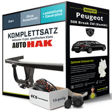 Anhängerkupplung starr für PEUGEOT 508 Break SW (Kombi) +E-Satz Kit NEU